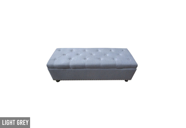 Linen Storage Ottoman Bench - Two Colours Available