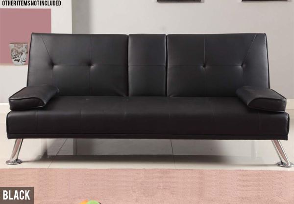 Sofa Bed with Drop Down Drinks Holder - Available in Three Colours with Pick-Up Option Available