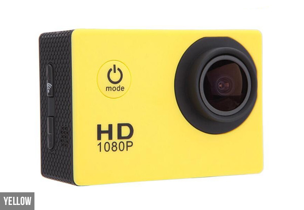 Full HD Waterproof Action Camera - Five Colours Available with Free Metro Delivery