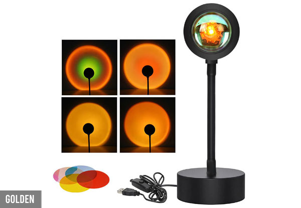 Four-in-One Sunset Projection Night Light - Three Colours Available