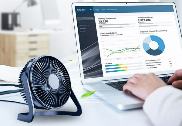 Portable USB Desktop Fan - Two Sizes Available