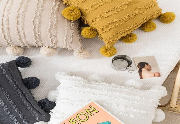 Pom Pom Reverie Cushion Cover - Four Colours Available