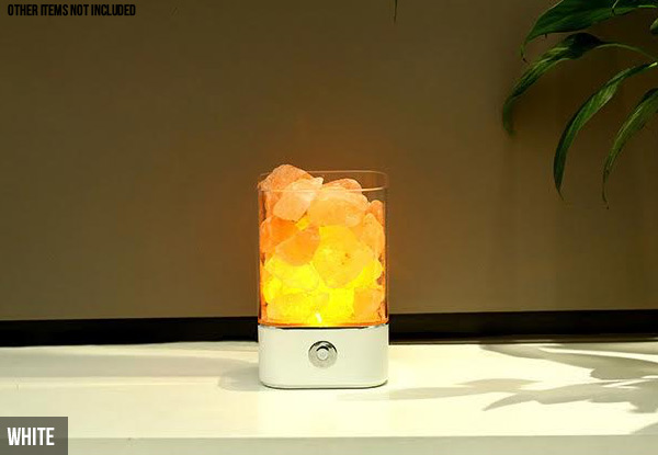 Natural Himalayan Salt Rock USB Table Light - Two Colours Available