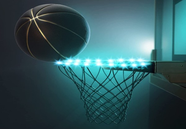 Rainproof Basketball Hoop Frame Light with Sensor Box