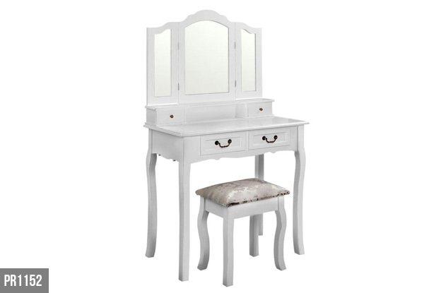 Dressing Table with Stool - Three Styles Available