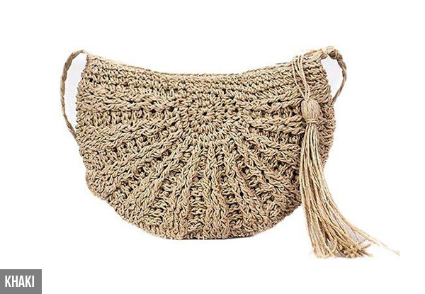 Straw Cross Body Bag - Two Colours Available with Free Delivery