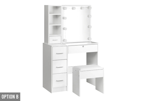 USB-Powered LED Dressing Table Set - Available in Two Options