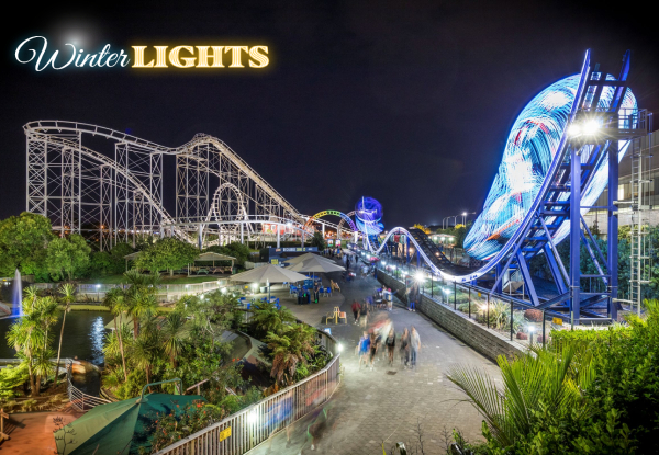 Rainbow's End Winter Lights Night Rides Pass - Option for 4 People Pass, or 4 People Pass plus Arcade Credit & Hologate Virtual Reality Quad Play - Valid Select Saturdays from 28th June to 16th August 2025