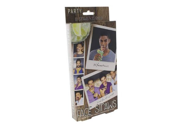 Party Face Straws - Option for Two-Pack with Free Delivery