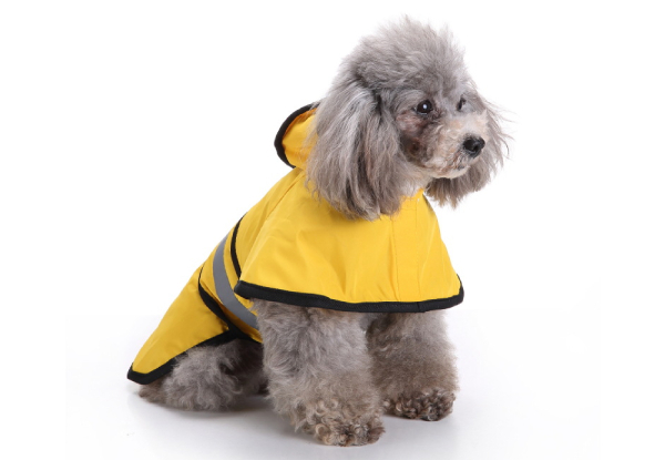 Reflective Adjustable Hooded Dog Rain Coat - Eight Sizes Available