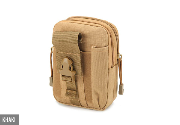 Water-Resistant Military Style Waist Bag - Three Colours Available