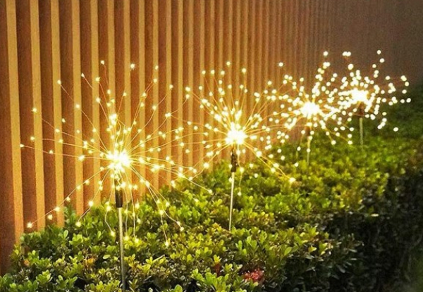 Solar-Powered Garden Firework Light - Three LED Options & Three Colours Available