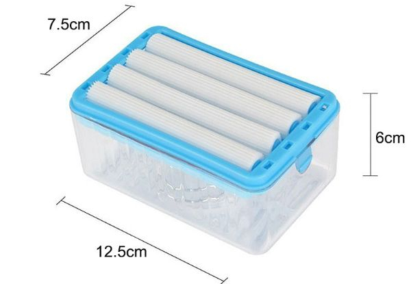 Two-in-One Soap Dish & Sponge Holder with Bubble Forming Rollers - Four Colours Available