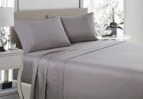 Four-Piece Royal Comfort 1200TC Ultrasoft Sheet Set - Available in Six Colours & Three Sizes