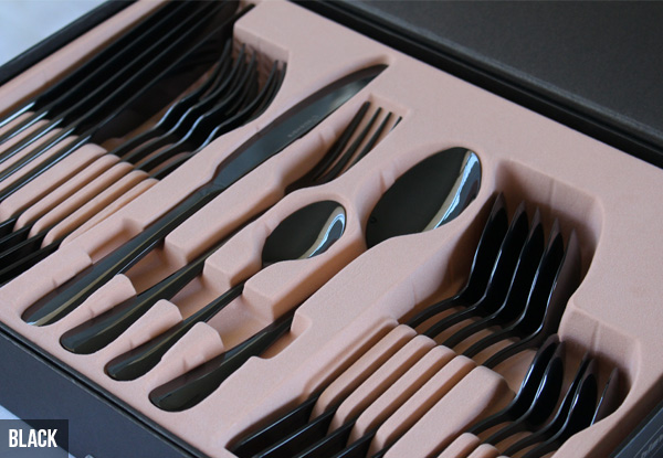 24-Piece Cutlery Set in Gift Box Available in Five Colours