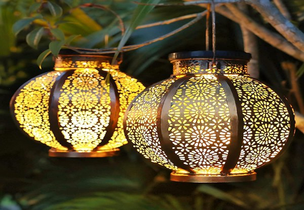 Large Outdoor Solar Lantern with Handle