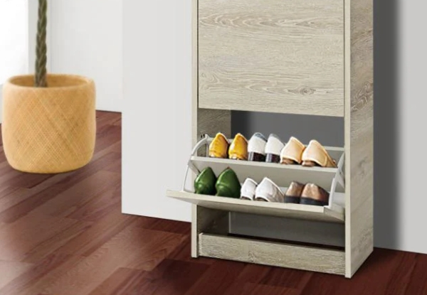 Contemporary Sleek Design Shoe Cabinet - Two Options Available