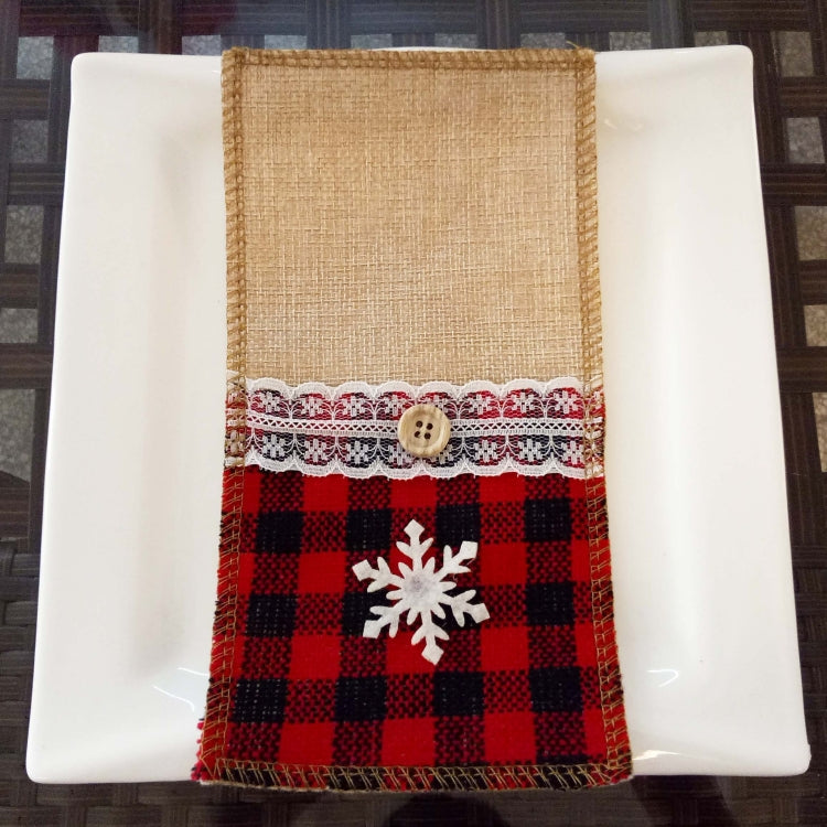 Christmas Linen Cutlery Holder - Two Options Available