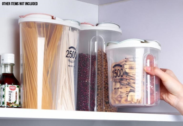 Kitchen Sealed Storage Container Range - Three Sizes Available