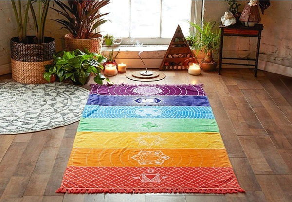 Rainbow Chakra Towel - Option for Two-Pack