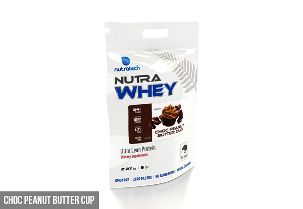 2.27kg Bag of NutraWhey Supplement with Bonus Shaker - Available in Seven Flavours with Free Metro Shipping