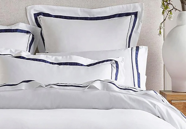 Renee Taylor Cloud Egyptian Cotton Quilt Cover Set - Available in Two Colours, Three Sizes & Option for Extra European Pillowcase