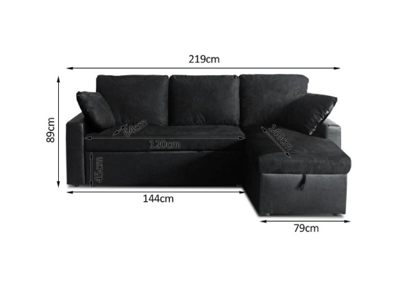 T Salem Sofa Bed with Storage - Two Colours Available