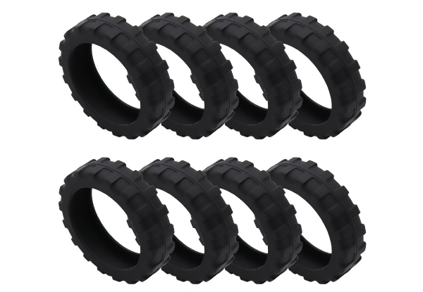 Eight-Piece Luggage Wheel Silicone Covers - Available in Two Colours & Two Sizes