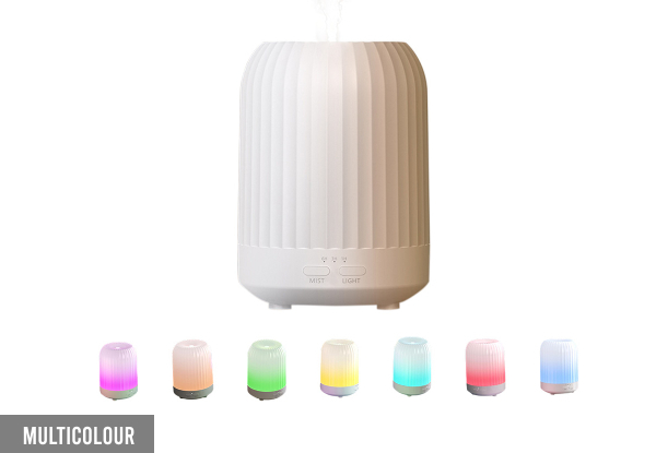 Aroma Oil Air Humidifier with LED Night Light - Available in Two Colours & Option for Two-Pack