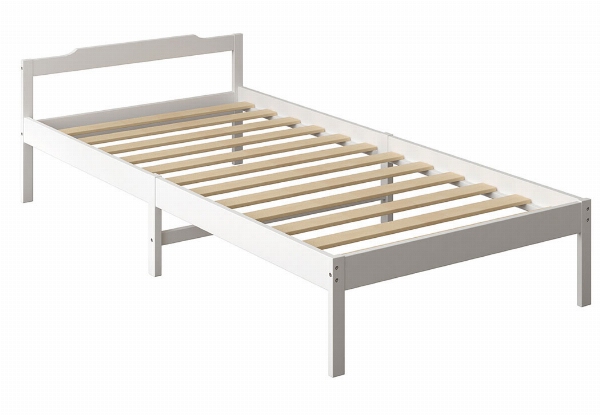 Levede Wooden Bed Frame - Available in Two Colours & Option for Extra Drawers