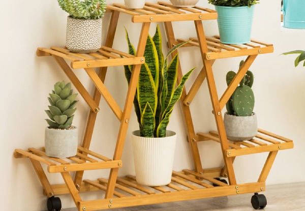 Artist Bamboo Flower & Plant Shelf