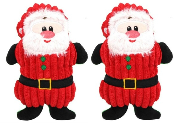 Two-Pack of Santa Claus Pet Toys