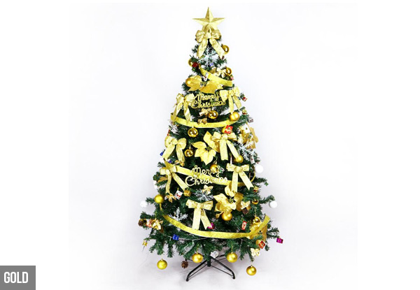1.8m Christmas Tree incl. Decorations - Two Colour Options Available