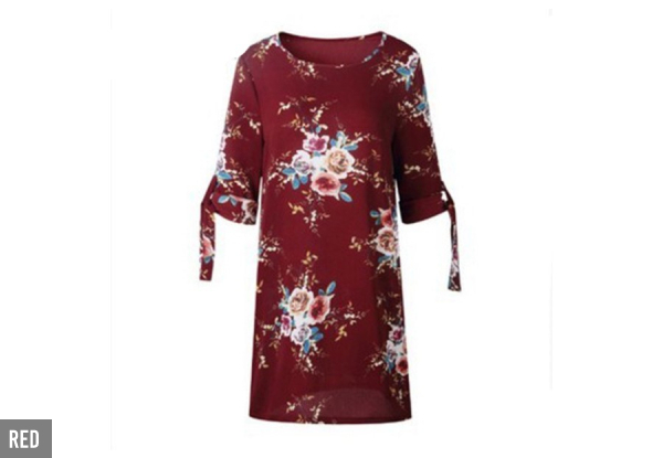 Floral Print Dress - Six Colours & Six Sizes Available with Free Delivery