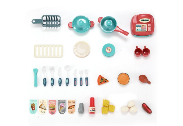 60-Piece Kids Toy Kitchen Set