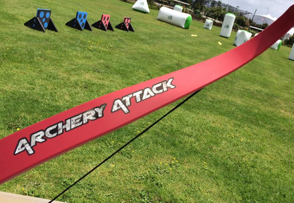 60-Minute Social Archery Arrow Tag incl. Bow, Limitless Arrows, Mask & Safety Gear