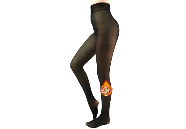 Women's Fleece Lined Tights - Available in Three Colours & Two Sizes