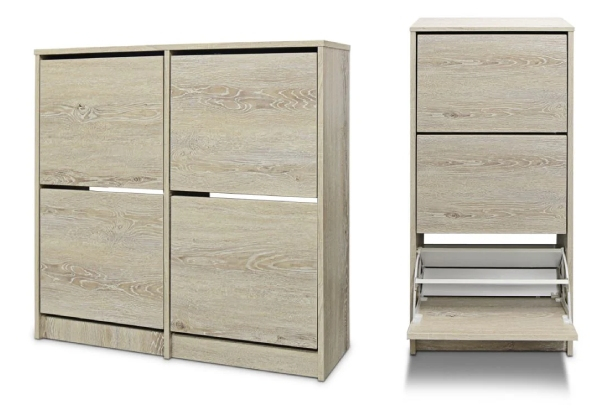 Contemporary Sleek Design Shoe Cabinet - Two Options Available