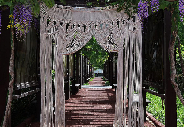 Boho Woven Macrame Curtain - Two Sizes Available