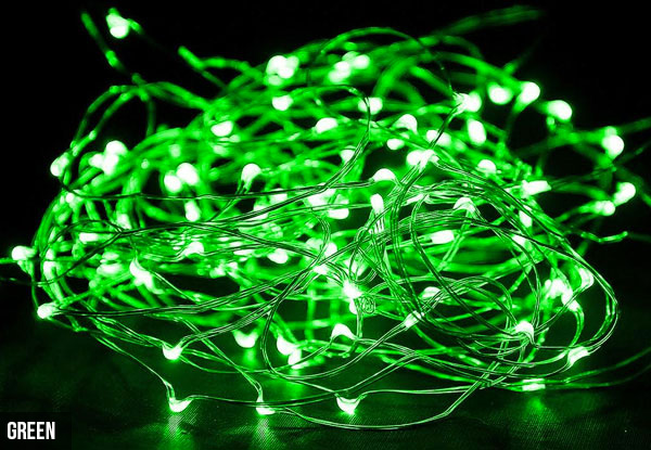Two Sets of 2.3m LED Copper Wire Seed String Lights - Seven Colours Available