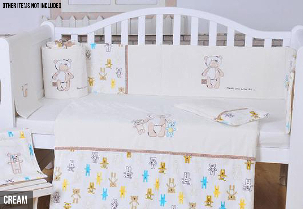 Skep Four-Piece Cot Bedding Set - Three Colours Available