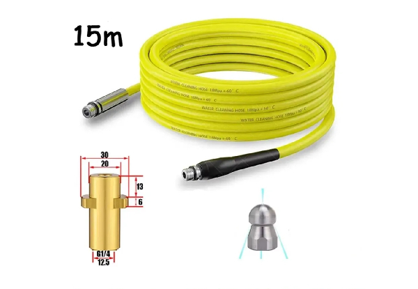 10M Pressure Washer Pipe Adapter Set Compatible with Karcher KSeries - Option for 15M