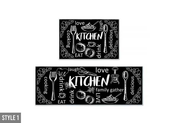 Two-Piece Kitchen Mat Set - Two Styles Available