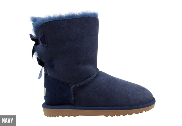 Women's Double Ribbon 3/4 Australian Sheepskin UGG Boots - Two Colours Available