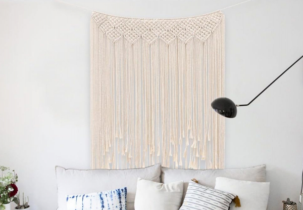 Boho Wall Hanging Macrame Tapestry - Option for Two-Pack