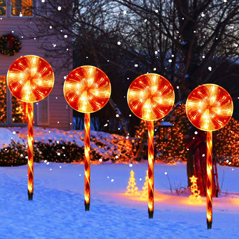 Four-Pack Lollipops Solar Power Pathway Light