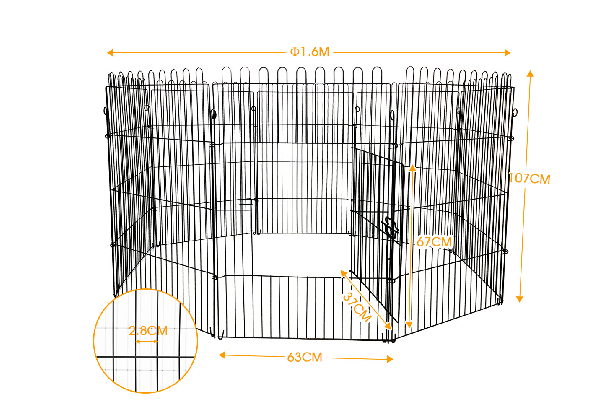 Dog Playpen with Fabric Cover - Two Sizes Available