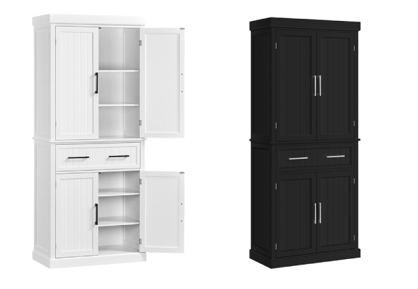 Kitchen Pantry Cabinet - Two Colours Available