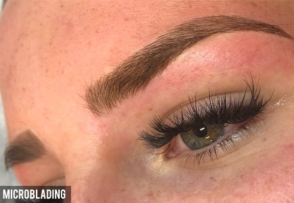 Powdered Eyebrows Cosmetic Tattooing - Options for Microblading, or Microblading with Manual Shading