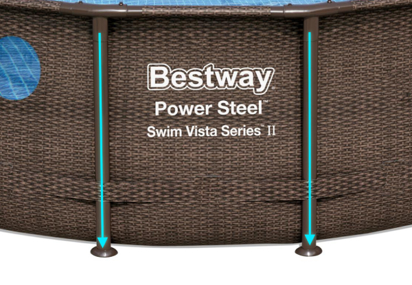Bestway 5.49m Above-Ground Round Swimming Pool with Filter Pump
